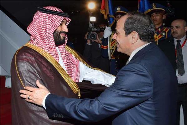  الرئيس عبدالفتاح السيسي والأمير محمد بن سلمان ، ولي العهد السعودي