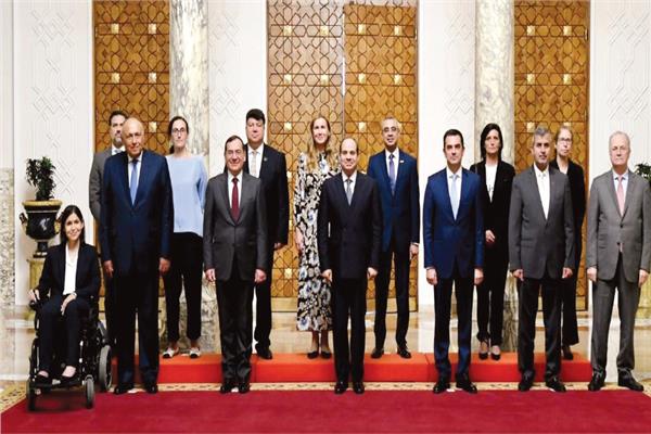 الرئيس عبدالفتاح السيسى خلال استقباله وزراء دول منتدى غاز شرق المتوسط