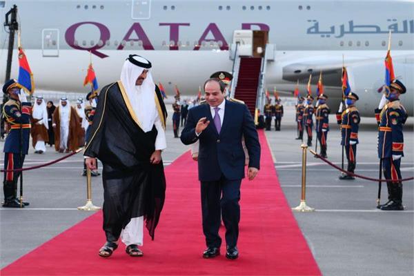 الرئيس السيسي و الأمير تميم بن حمد آل ثاني 