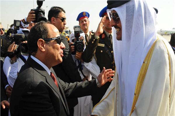 الرئيس السيسي وأمير قطر 