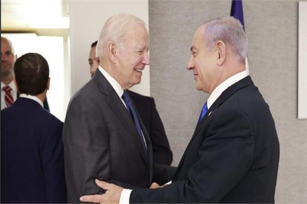 رئيس الوزراء الإسرائيلي السابق بنيامين نتنياهو والرئيس الأمريكي جو بايدن