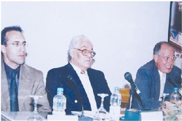من اليمين أحمد مرسى وعبدالحميد حواس ومحمد حسن عبدالحافظ