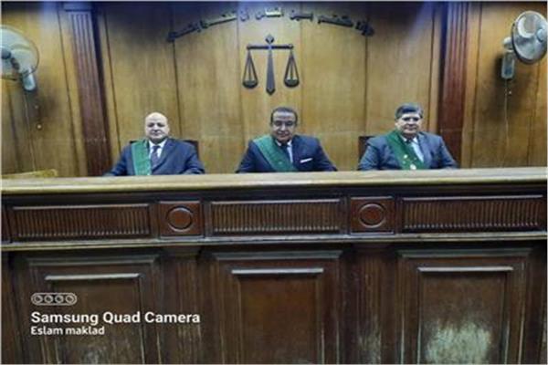 هيئة المحكمة برئاسة المستشار خالد محمد أبو زيد