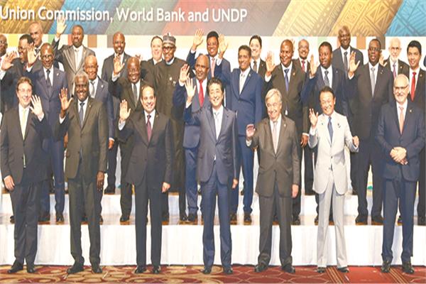 الرئيس عبدالفتاح السيسى ورؤساء الدول الإفريقية ورئيس وزراء اليابان خلال مؤتمر «تيكاد ٧»