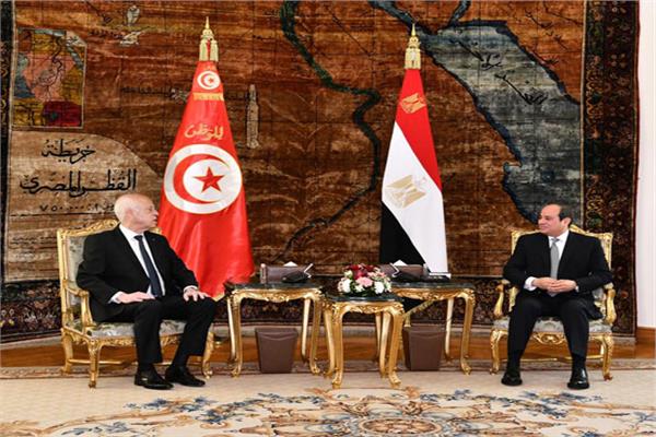الرئيس السيسي والرئيس التونسي قيس السعيد
