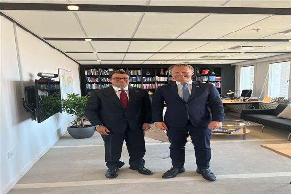 السفير المصرى بكوبنهاجن يلتقي وزير الخارجية الدنماركي