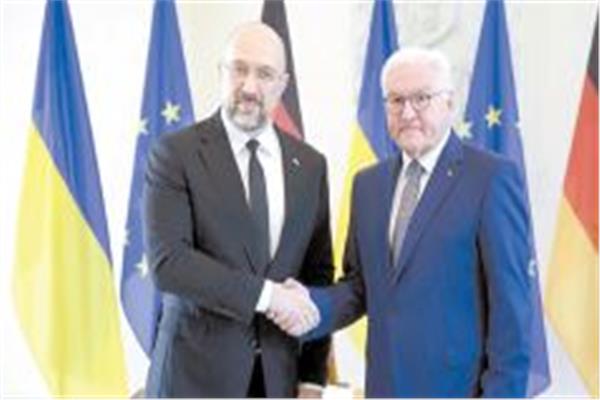 الرئيس الألمانى يستقبل رئيس الوزراء الأوكرانى