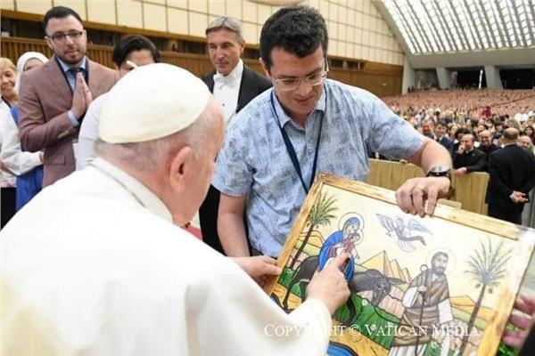  وفد اللجنة الأسقفية يلتقي البابا فرنسيس