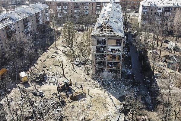 قصف روسي على كييف - صورة أرشيفية