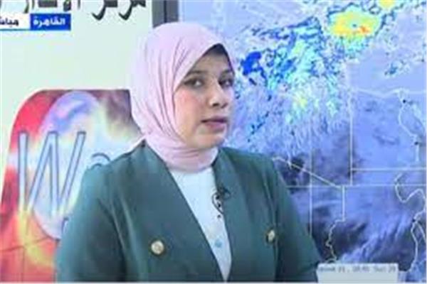 الدكتورة منار غانم عضو المركز الإعلامي بالهيئة العامة للأرصاد الجوية