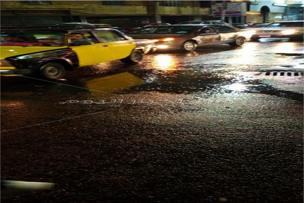 هطول أمطار على كافة أحياء الإسكندرية 