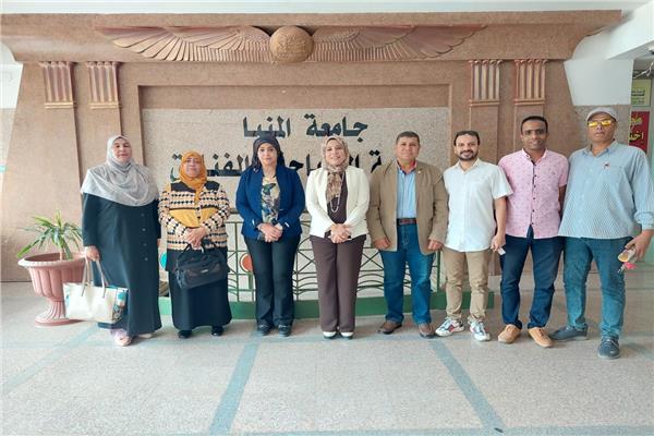 لجنة تقييم الأسبوع البيئي الثاني بجامعة المنيا 