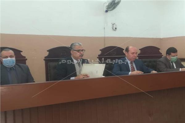 هيئة المحكمة برئاسة المستشار أحمد حسام النجار 