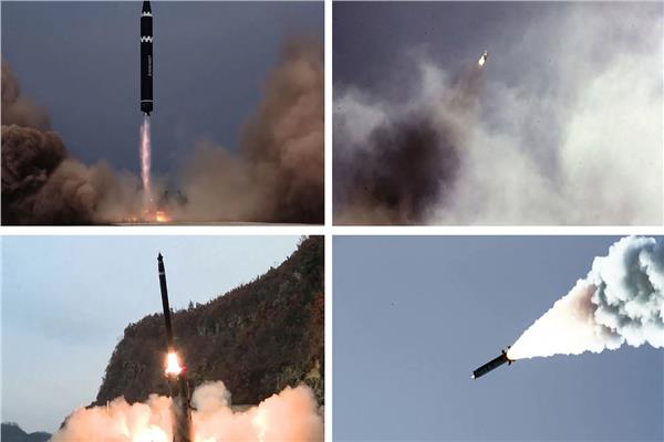 صور لعملية إطلاق صواريخ كورية شمالية مطلع نوفمبر