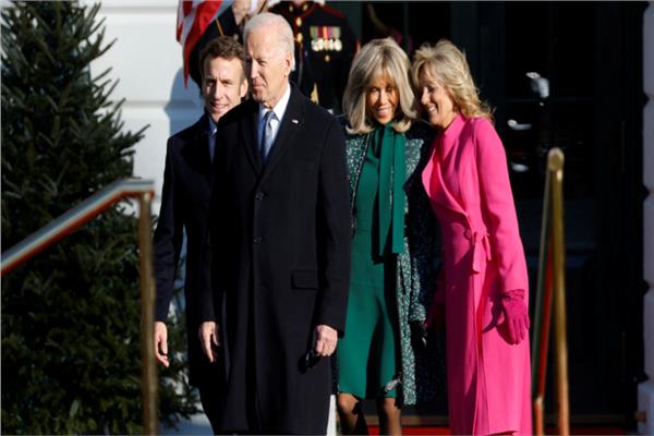 الرئيس الأمريكي يستقبل نظيره الفرنسي في البيت الأبيض