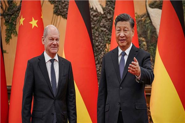 المستشار الألماني والرئيس الصيني