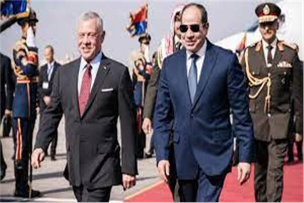 الرئيس عبدالفتاح السيسي والملك عبدالله الثاني عاهل الأردن