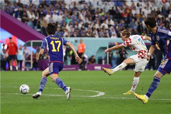 صورة من مباراة كرواتيا واليابان 