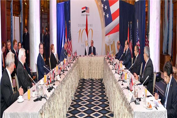 الرئيس عبد الفتاح السيسي يلتقي مع عدد من القيادات الجمهورية بمجلس النواب الأمريكي
