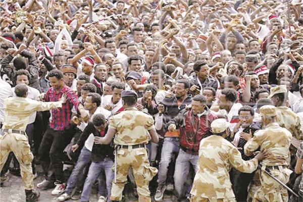 احد احتجاجات الأورومو السابقة فى إثيوبيا