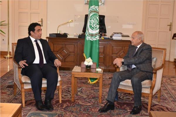 أبو الغيط يستقبل محمد المنفي رئيس المجلس الرئاسي الليبي