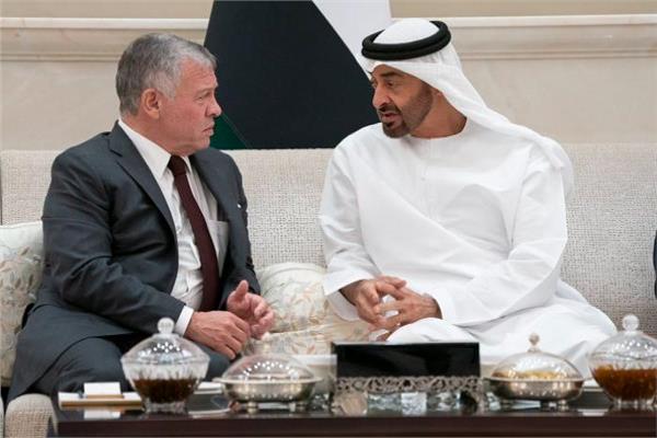  العاهل الأردني الملك عبد الله الثاني و محمد بن زايد آل نهيان رئيس دولة الإمارات