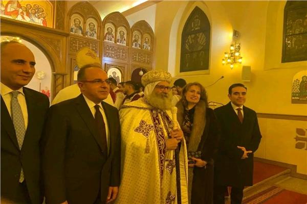 بعثة مصر بالأمم المتحدة تشارك في قداس عيد الميلاد بالكنيسة الأرثوذوكسية بجنيف