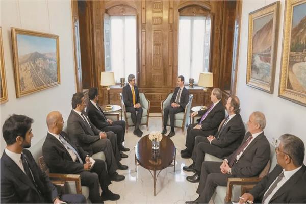 لقاء بشار الأسد مع عبدالله بن زايد وزير خارجية الإمارات 2022