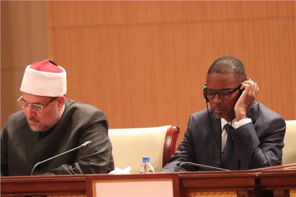 الدكتور محمد مختار جمعة وزير الأوقاف في افتتاح المؤتمر الأفريقي لتعزيز السلم