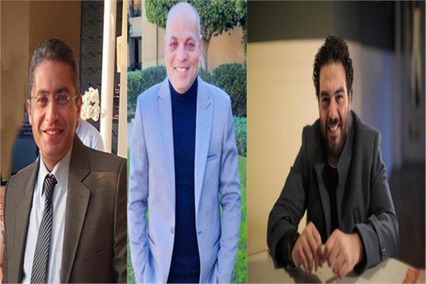 الزملاء الصحفيين  حاتم نعام أحمد عبد النعيم ومحمد الشماع  