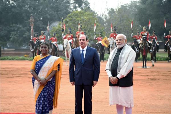 الرئيس السيسي ورئيسة الهند ورئيس الوزراء