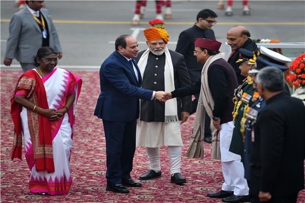 الرئيس عبد الفتاح السيسي في أثناء زيارته للهند 