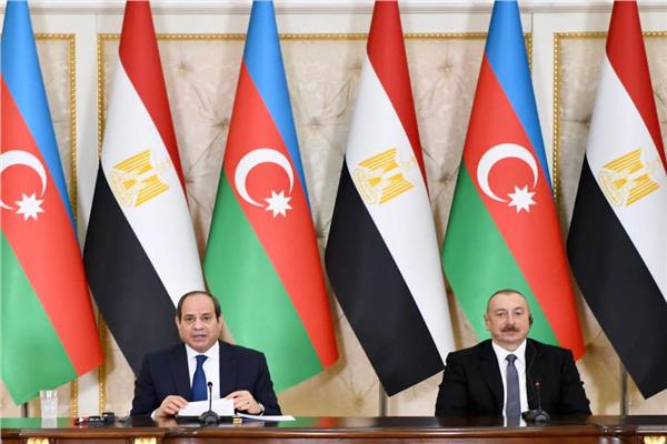 الرئيس عبد الفتاح السيسي ونظيره الأذربيجاني 