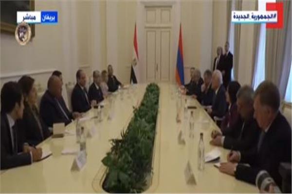 الرئيس السيسي ونظيره الأرميني يعقدان جلسة مباحثات
