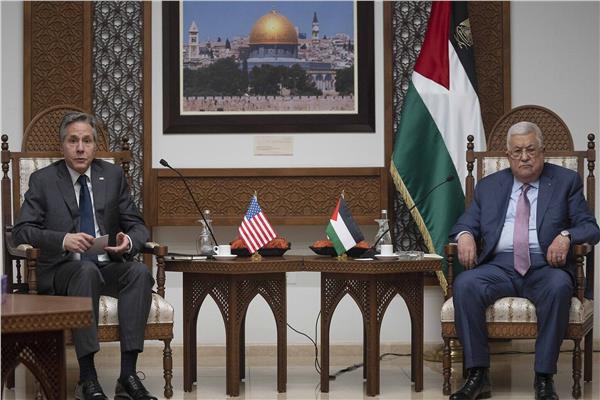 الرئيس الفلسطيني ووزير الخارجية الأمريكية