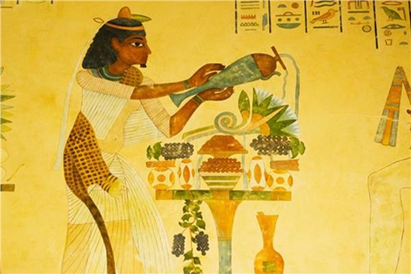 جدارية توضح أهمية الطعام لدى المصريين القدماء