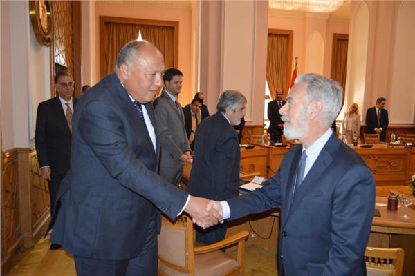 وزير الخارجية يلتقي مع سفراء دول أمريكا اللاتينية بالقاهرة  