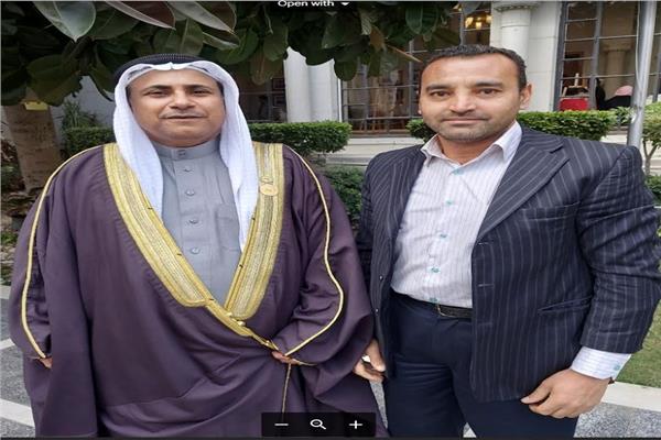 عادل بن عبد الرحمن العسومي رئيس البرلمان العربي مع محرر بوابة أخبار اليوم