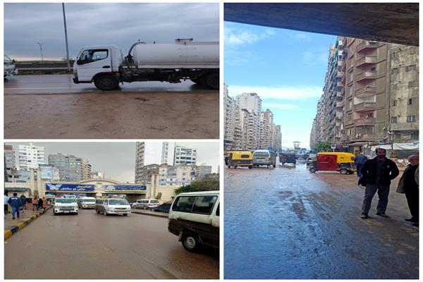 أثار الأمطار بالإسكندرية