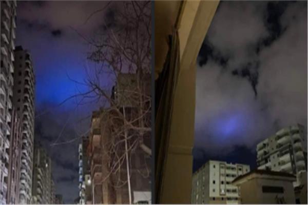 ظهور ضوء أزرق غامض في الإسكندرية عقب زلزال تركيا 