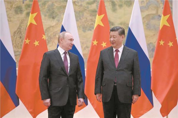 الرئيس الروسى فلاديمير بوتين والرئيس الصينى شى جين بينج فى بكين فبراير 2022