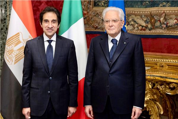  السفير بسام راضي والرئيس الإيطالي