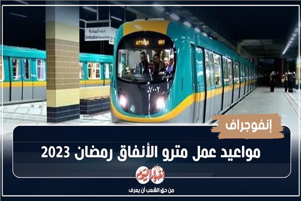 إنفوجراف| مواعيد عمل مترو الأنفاق رمضان 2023