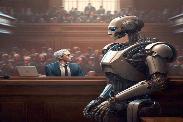تصور للمحامي الروبوت ومؤسسه في المحكمة 