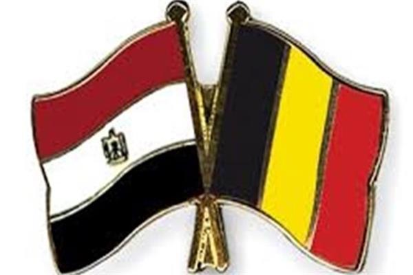 علم مصر وبلجيكا 