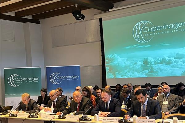 سامح شكري خلال فعاليات اليوم الأول لاجتماع كوبنهاجن الوزاري حول المناخ 