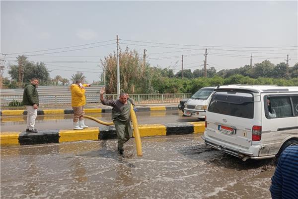 أمطار متوسطة في عدد من مراكز بني سويف 