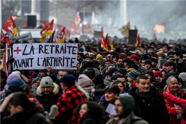 صورة من الاحتجاجات في فرنسا