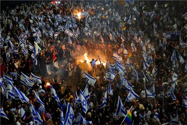 صورة من احتجاجات في إسرائيل