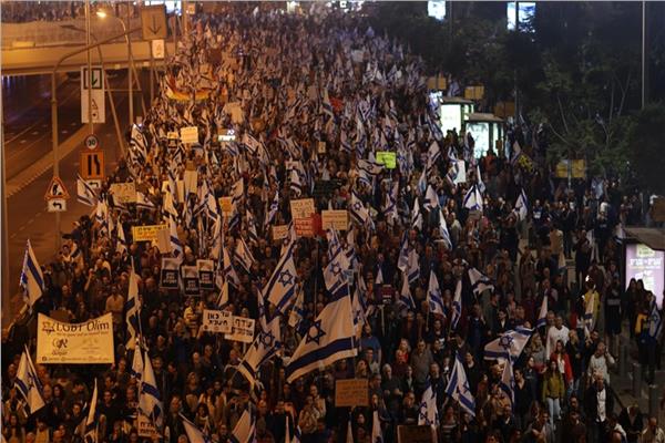 صورة من احتجاجات في إسرائيل